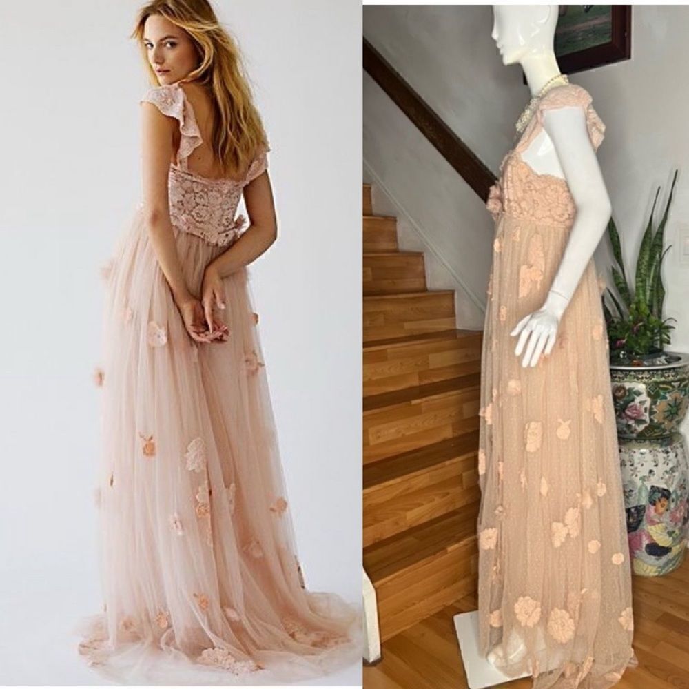 LoveShackFancy x Free People 
Irene Gown/ size 6